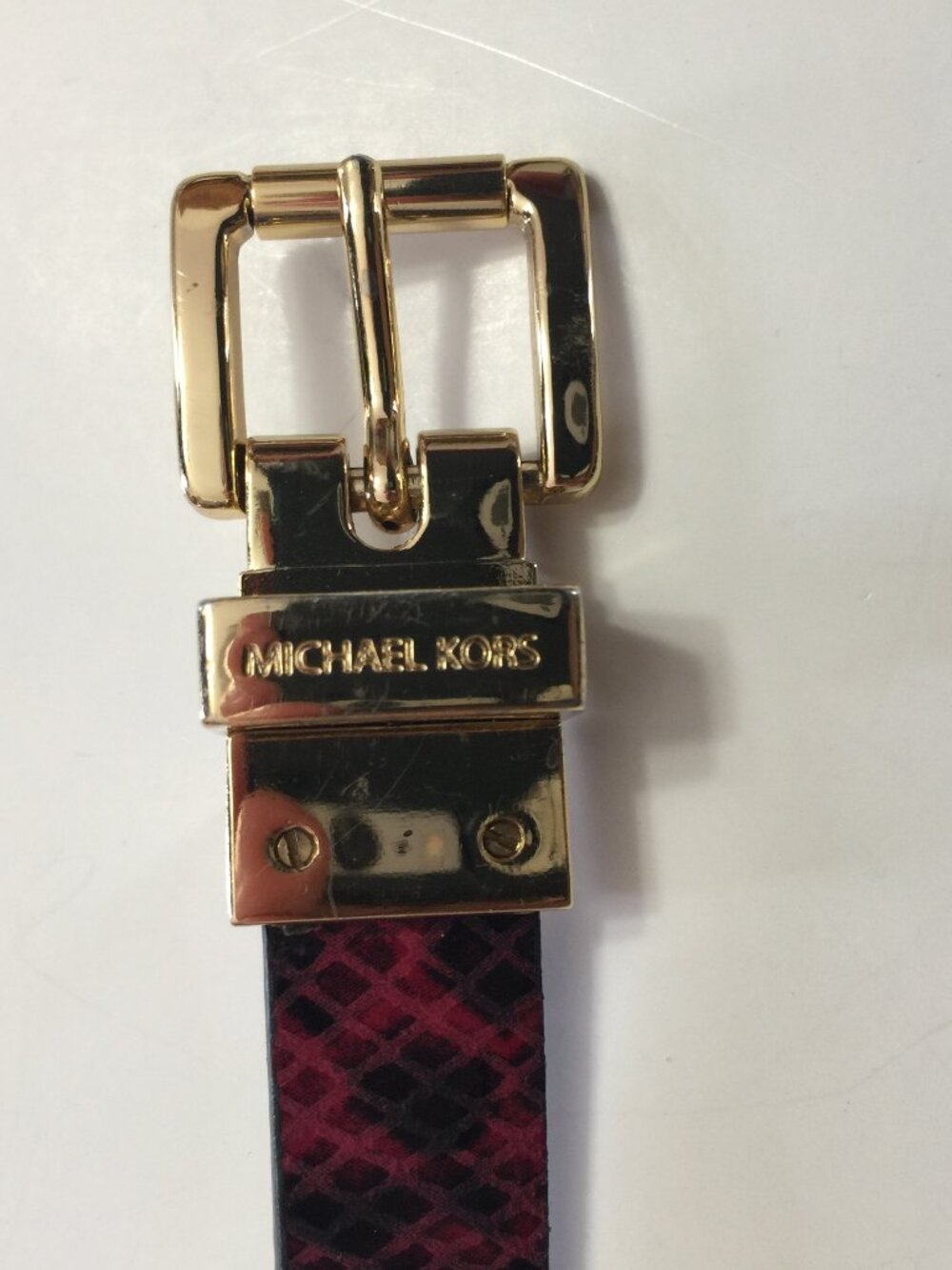 MICHAEL KORS REVERSIBLE BELT/ BURGENDY/ BROWN